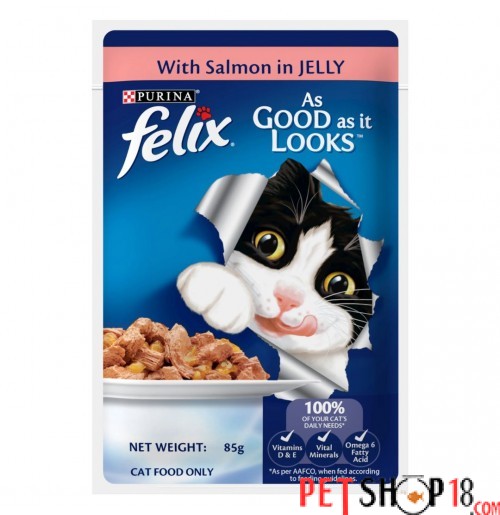 Purina Felix Cat Treats Salmon In Jelly 85 Gm